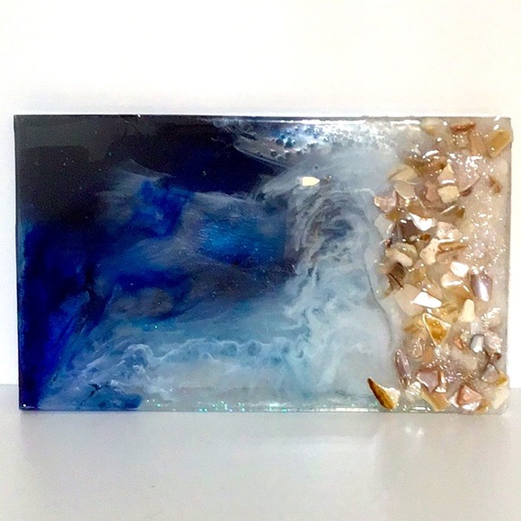 Hand Crafted Other - Resins Ocean Scape Tray